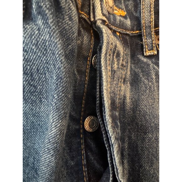 2/$30 ZARA Size 10 Distressed Denim High Waisted Button Fly Shorts - Picture 5 of 10